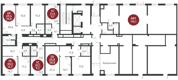 
   Продам 1-комнатную, 40.5 м², Скандинавские кварталы, дом 1

. Фото 1.