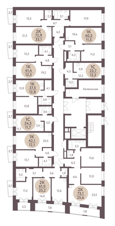 
   Продам 2-комнатную, 61 м², Зеленый город, дом 1

. Фото 1.