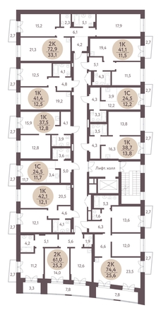 
   Продам 1-комнатную, 41.4 м², Зеленый город, дом 1

. Фото 1.