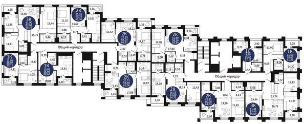 
   Продам 2-комнатную, 65.91 м², Первый на Рябиновой

. Фото 1.