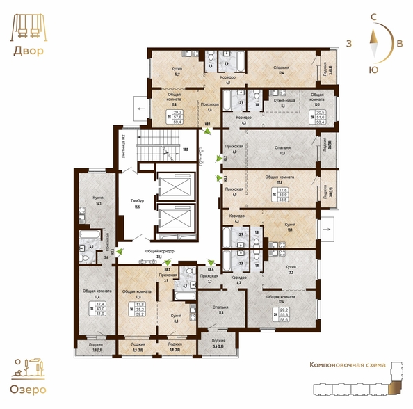 
   Продам 1-комнатную, 39.2 м², Новый горизонт, дом 4

. Фото 1.