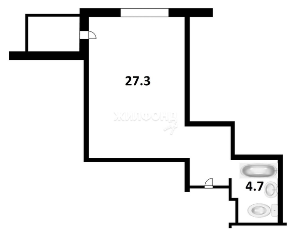 
   Продам студию, 32 м², Молодости ул, 17

. Фото 15.