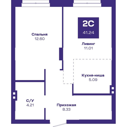 
  Продается 2-комн. квартира, 41.24 м², ЖК Базилик, дом 2
. Фото 3.