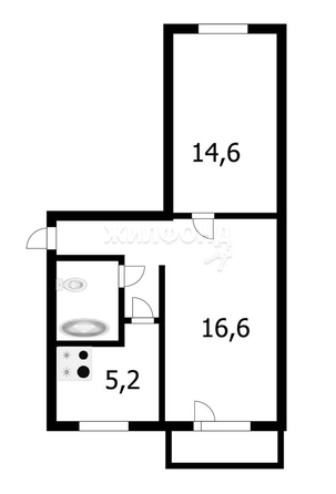 
   Продам 2-комнатную, 44.7 м², Южный мкр, 38

. Фото 16.