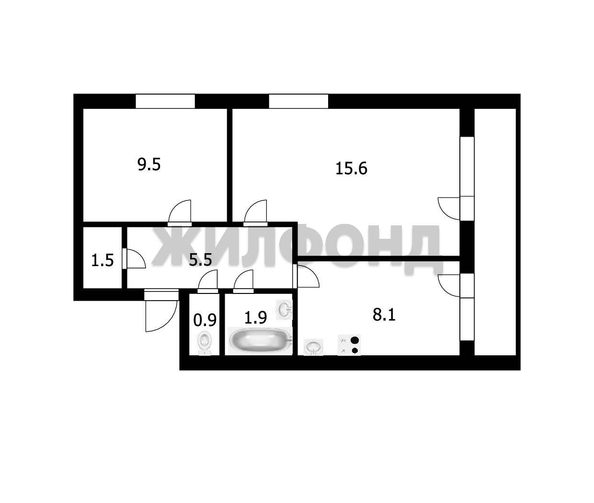 
  Продается 2-комн. квартира, 40 м², Советская ул, д. 51
. Фото 15.