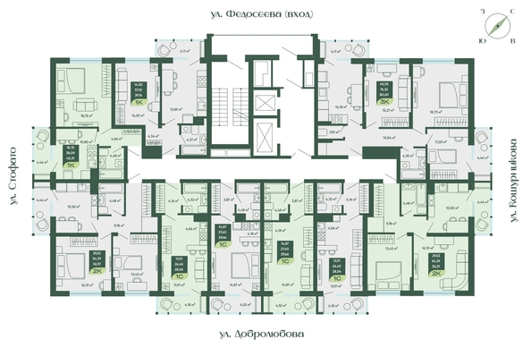 
   Продам 1-комнатную, 40.31 м², Мичурин

. Фото 1.