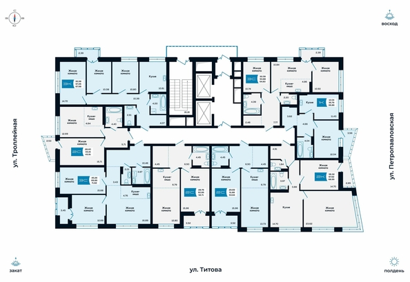 
   Продам 2-комнатную, 68.95 м², Салют, дом 1

. Фото 1.