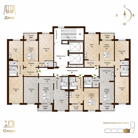 
   Продам 3-комнатную, 81.5 м², Новый горизонт, дом 4

. Фото 1.