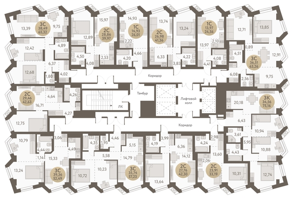 
   Продам 3-комнатную, 63.26 м², Urban-peaks (Городские вершины)

. Фото 1.