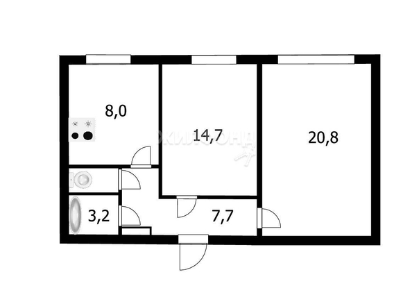 
   Продам 2-комнатную, 60 м², Богдана Хмельницкого ул, 29/2

. Фото 7.