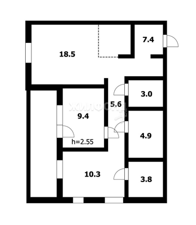 
   Продам 3-комнатную, 62.5 м², Большевистская ул, 104

. Фото 17.