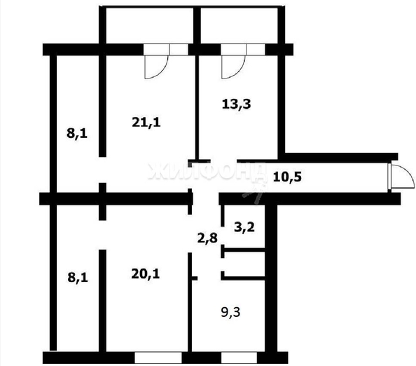 
   Продам 3-комнатную, 100 м², Владимировская ул, 21

. Фото 24.