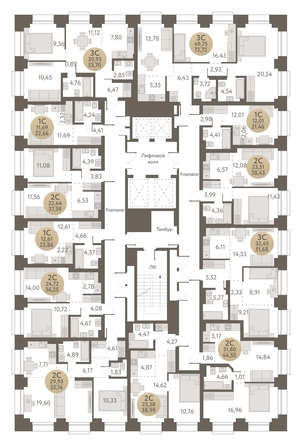 
   Продам 2-комнатную, 44.5 м², Urban-peaks (Городские вершины)

. Фото 1.