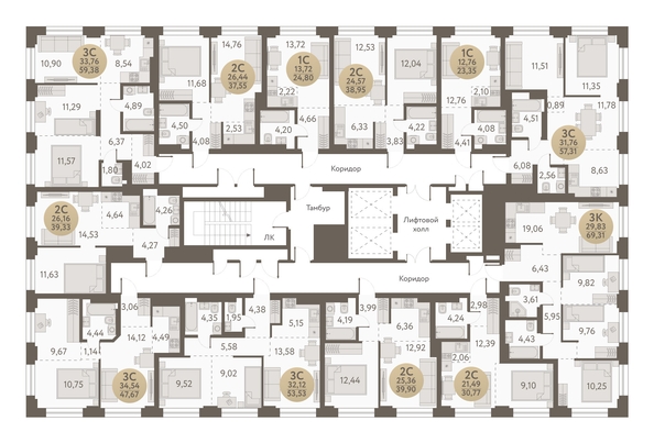 
   Продам 2-комнатную, 39.9 м², Urban-peaks (Городские вершины)

. Фото 1.