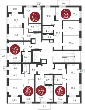 
   Продам 2-комнатную, 49.81 м², Скандинавские кварталы, дом 1

. Фото 1.