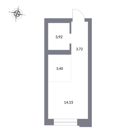 
   Продам студию, 25.19 м², Державина ул, 50

. Фото 1.