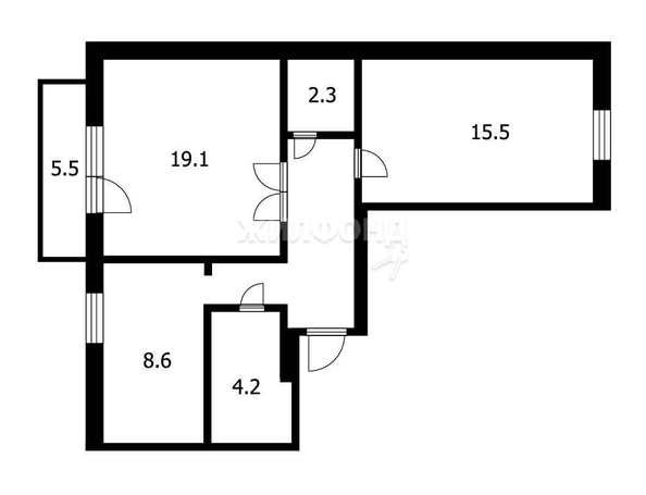 
   Продам 2-комнатную, 60.2 м², 7-й микрорайон, 18

. Фото 15.