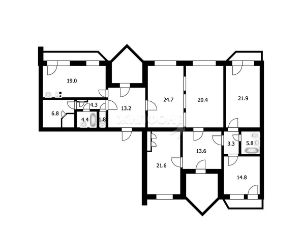 
   Продам 5-комнатную, 183.6 м², Сибиряков-Гвардейцев ул, 23/1

. Фото 23.