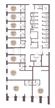 
   Продам помещение свободного назначения, 47.7 м², Зеленый город, дом 1

. Фото 1.