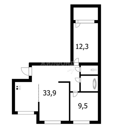 
   Продам 3-комнатную, 58.9 м², Забалуева ул, 60

. Фото 11.