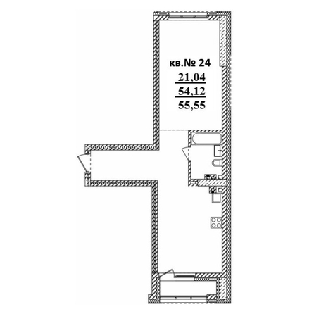 
   Продам 2-комнатную, 55.55 м²,  Римский квартал, 2 очередь

. Фото 1.