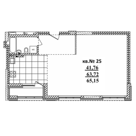 
   Продам 2-комнатную, 65.15 м²,  Римский квартал, 2 очередь

. Фото 1.