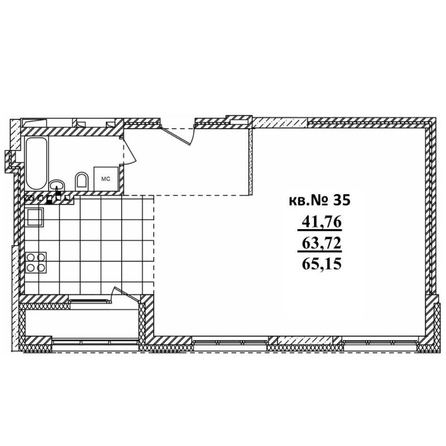 
   Продам 2-комнатную, 65.15 м²,  Римский квартал, 2 очередь

. Фото 1.