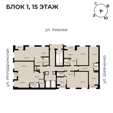 
   Продам 2-комнатную, 66.24 м²,  Римский квартал, 2 очередь

. Фото 11.