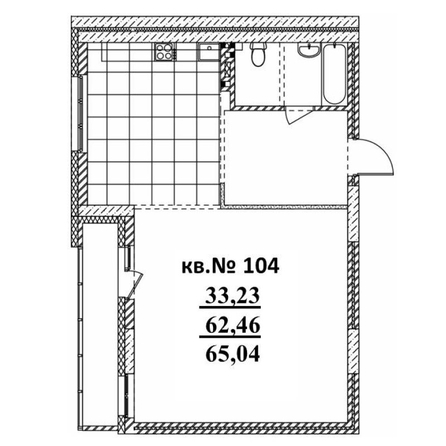 
   Продам 2-комнатную, 65.04 м²,  Римский квартал, 2 очередь

. Фото 1.