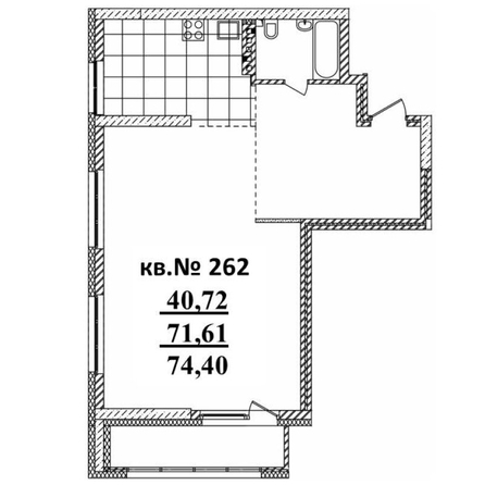 
   Продам 2-комнатную, 74.4 м²,  Римский квартал, 2 очередь

. Фото 1.