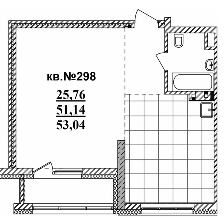 
   Продам студию, 53.04 м²,  Римский квартал, 2 очередь

. Фото 1.