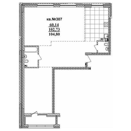 
   Продам 3-комнатную, 104.8 м²,  Римский квартал, 2 очередь

. Фото 1.