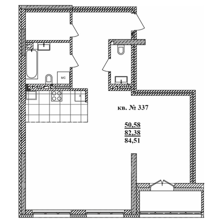 
   Продам 3-комнатную, 82.88 м²,  Римский квартал, 2 очередь

. Фото 1.