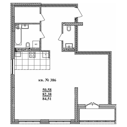 
   Продам 3-комнатную, 83.8 м²,  Римский квартал, 2 очередь

. Фото 1.