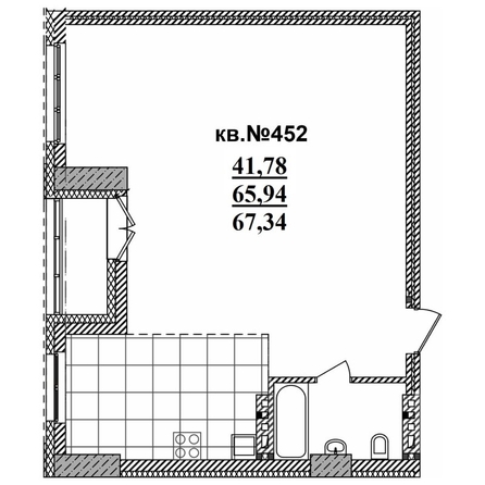 
   Продам 2-комнатную, 67.34 м²,  Римский квартал, 2 очередь

. Фото 1.