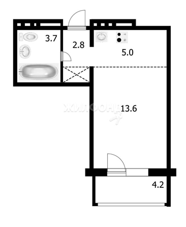 
   Продам студию, 28.9 м², Игарская ул, 5

. Фото 17.