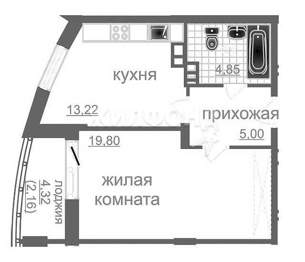 
   Продам 2-комнатную, 42.3 м², Закаменский мкр, 11

. Фото 22.