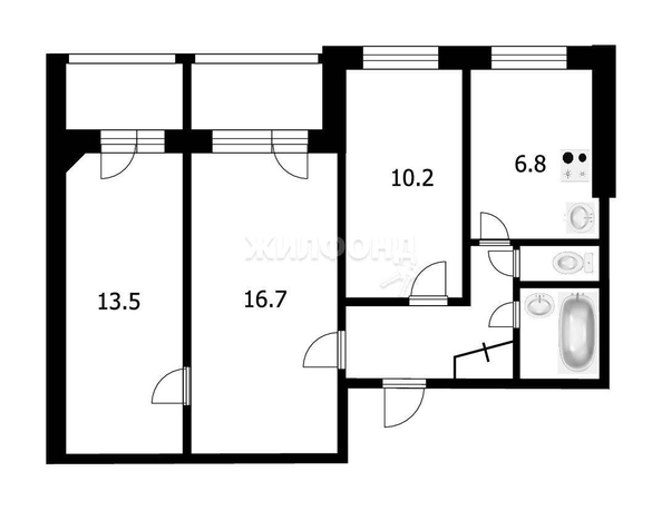 
   Продам 3-комнатную, 56.1 м², Есенина ул, 29

. Фото 13.