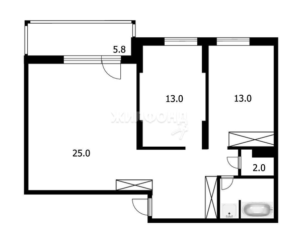 
   Продам 3-комнатную, 69.7 м², Восход ул, 20/1

. Фото 25.