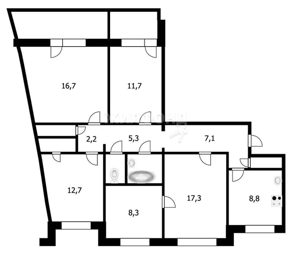 
   Продам 5-комнатную, 98.8 м², Краснообск, 202

. Фото 24.