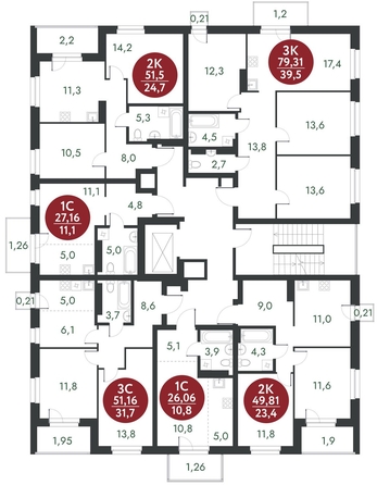 
   Продам 2-комнатную, 49.81 м², Скандинавские кварталы, дом 1

. Фото 1.