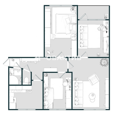 
   Продам 4-комнатную, 68.3 м², Героев Революции ул, 30/1

. Фото 8.