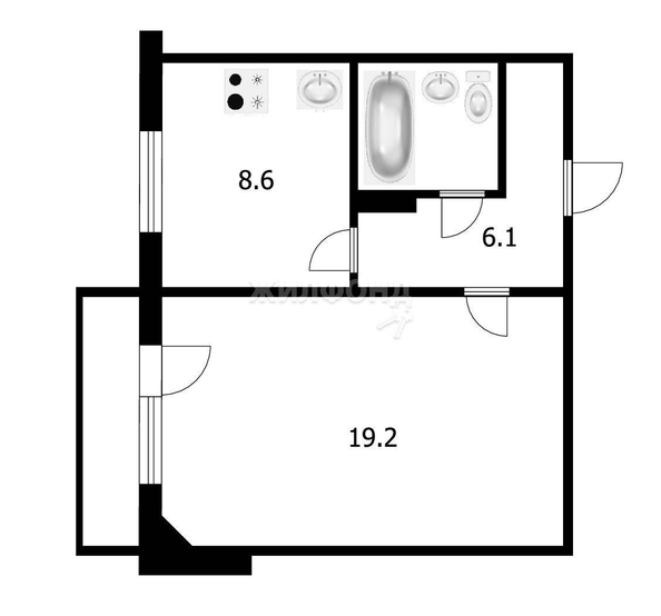 
   Продам 1-комнатную, 37.5 м², Хилокская ул, 1Б

. Фото 15.