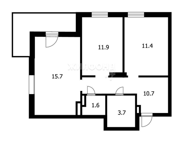 
   Продам 3-комнатную, 60 м², Ленинградская ул, 106

. Фото 39.