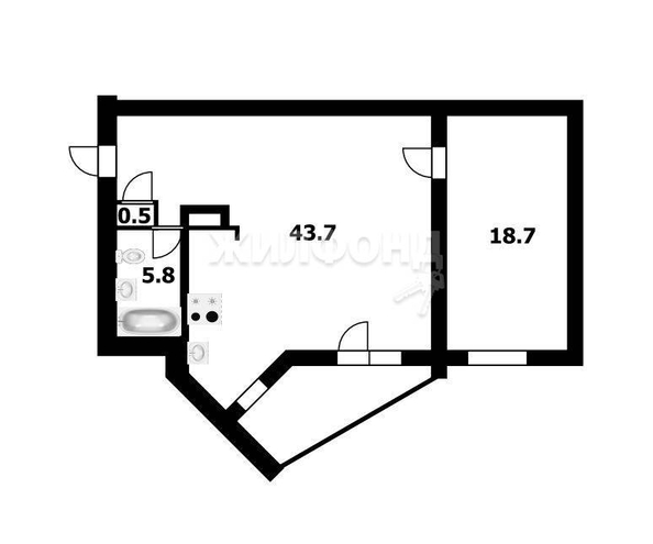 
   Продам 2-комнатную, 68.7 м², Челюскинцев ул, 48/1

. Фото 23.