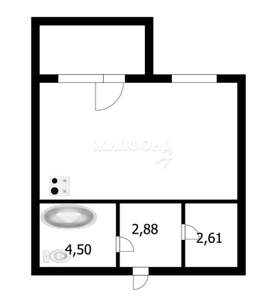 
   Продам 1-комнатную, 26 м², Закаменский мкр, 16

. Фото 10.