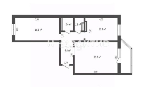 
   Продам 2-комнатную, 65.1 м², Волховская ул, 31

. Фото 37.