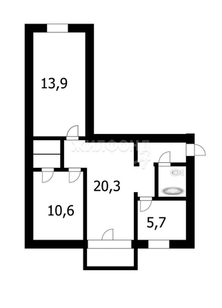 
   Продам 3-комнатную, 58.8 м², Объединения ул, 86/1

. Фото 12.