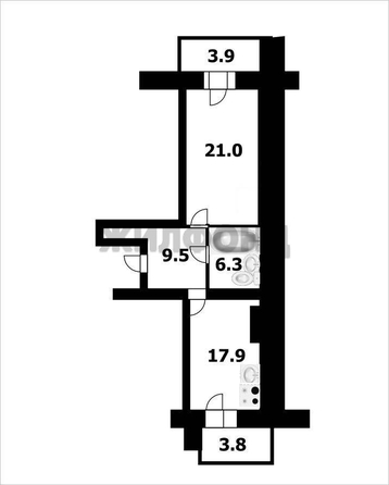 
   Продам 1-комнатную, 54.7 м², Балтийская ул, 35

. Фото 21.