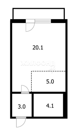 
   Продам 1-комнатную, 32.4 м², Дмитрия Шмонина ул, 1

. Фото 14.